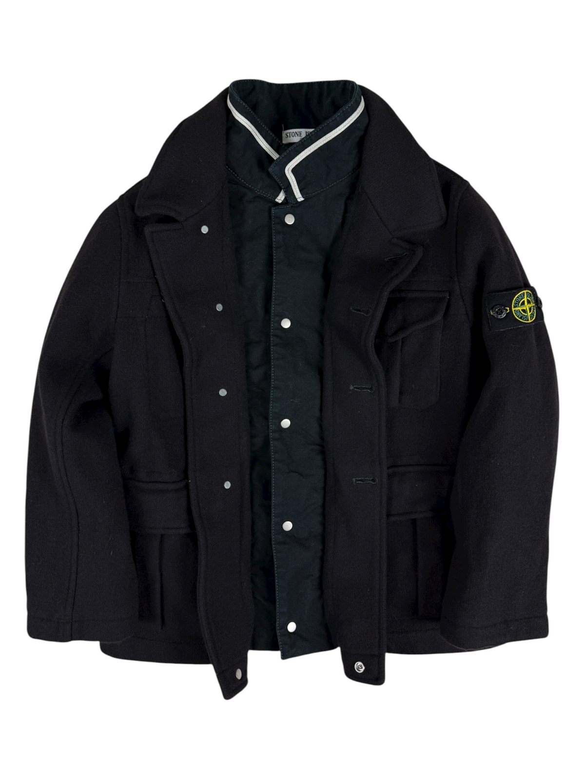 Manteau Stone Island noir taille 10 ans - Vue de face