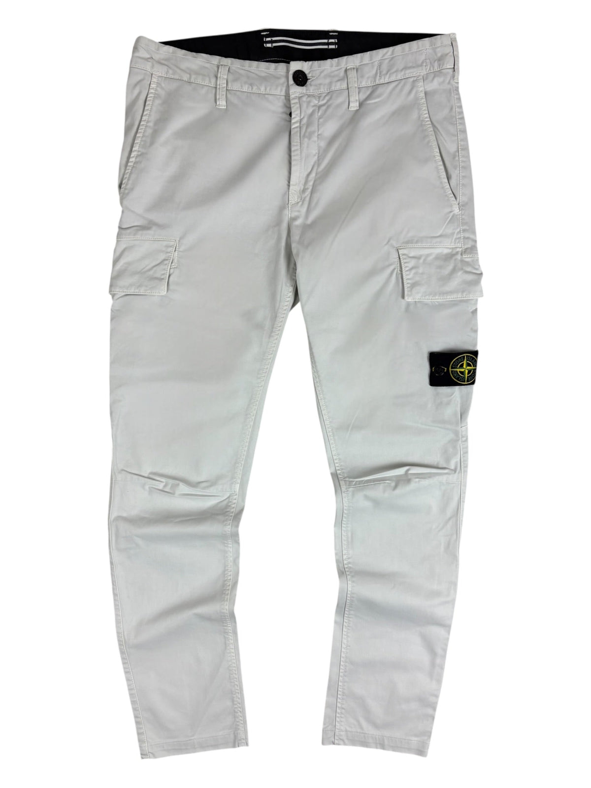 Pantalon Stone Island blanc taille PANTALON W31 - Vue de face
