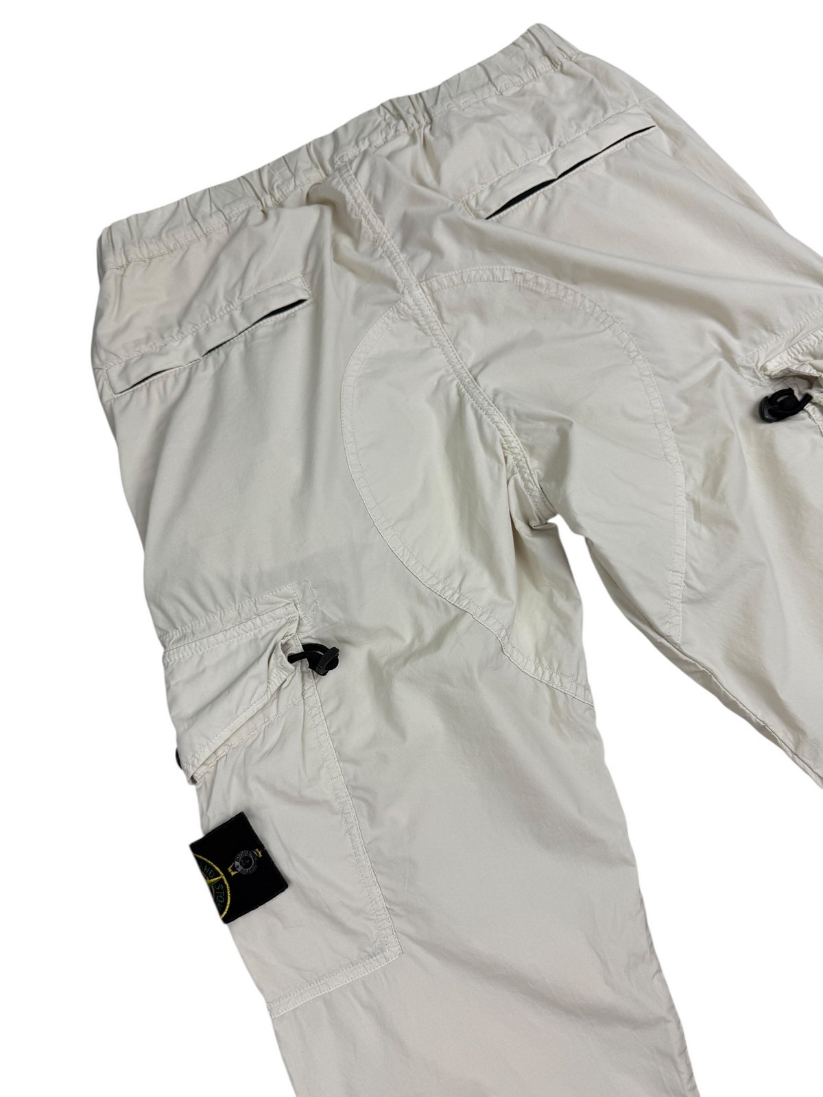 Pantalon Stone Island crème taille PANTALON W28 - Vue de dos