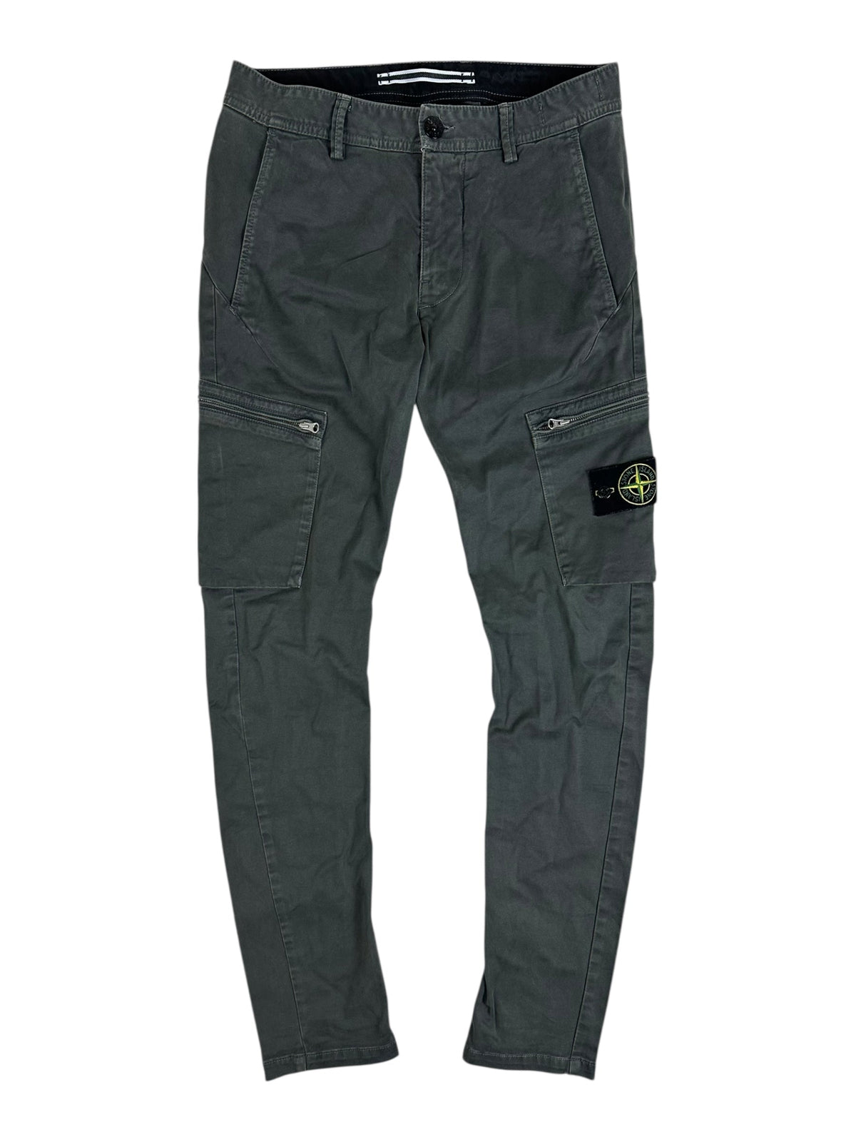 Pantalon Stone Island kaki grisé taille PANTALON W29 - Vue de face