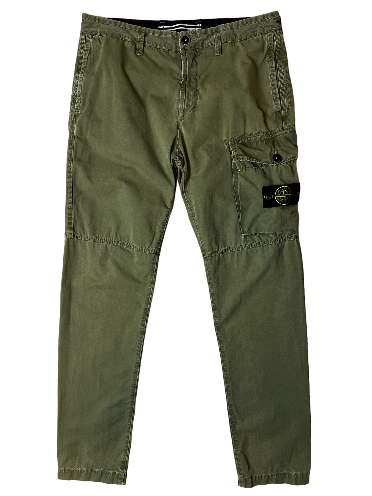 Pantalon Stone Island kaki taille PANTALON 34 - Vue de face
