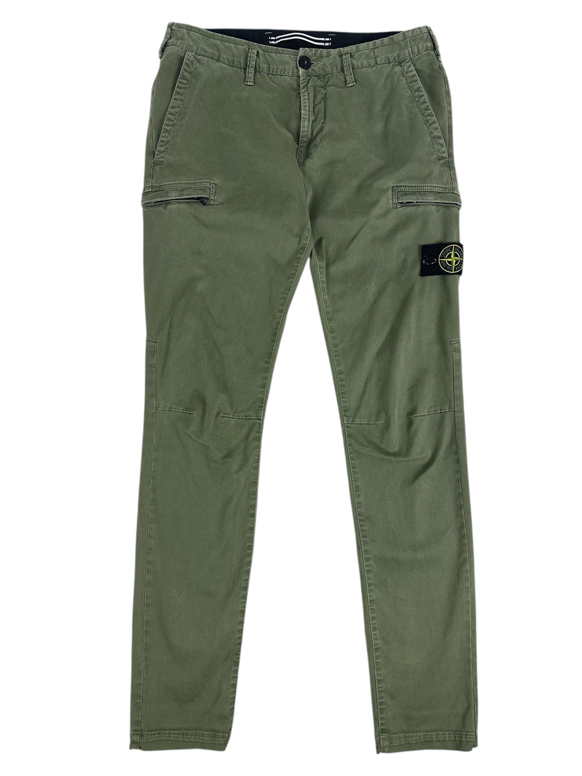 Pantalon Stone Island kaki taille PANTALON W32 - Vue de face