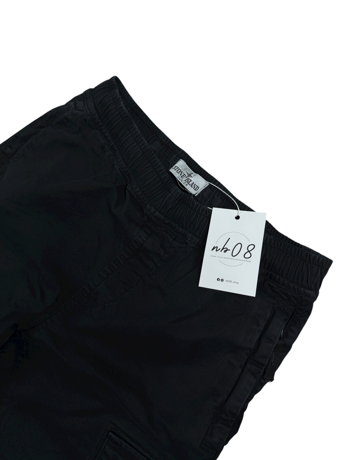 Pantalon Stone Island noir taille 12 ans - Détail
