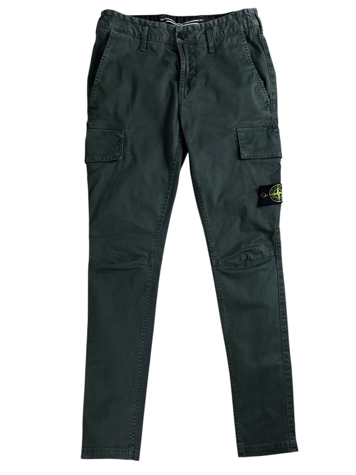 Pantalon Stone Island vert pétrole taille PANTALON W28 - Vue de face