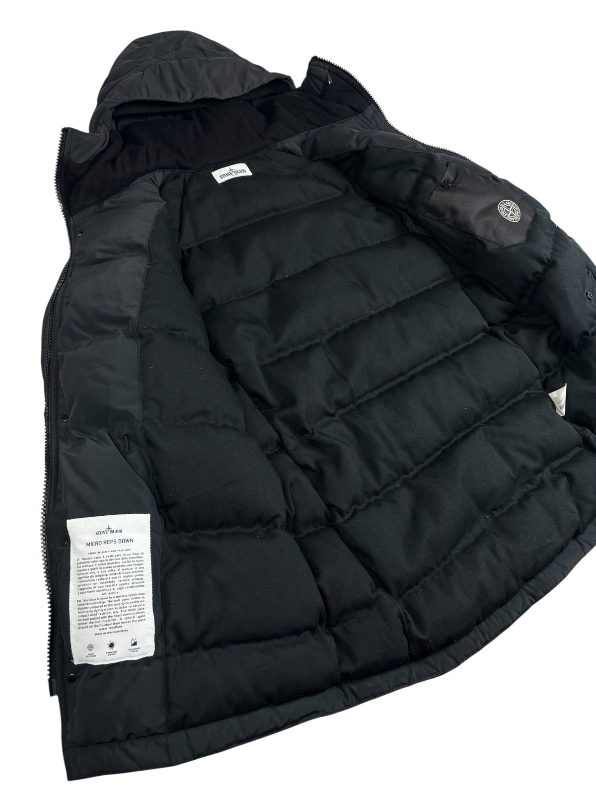 Parka Stone Island noir taille L - Vue côté