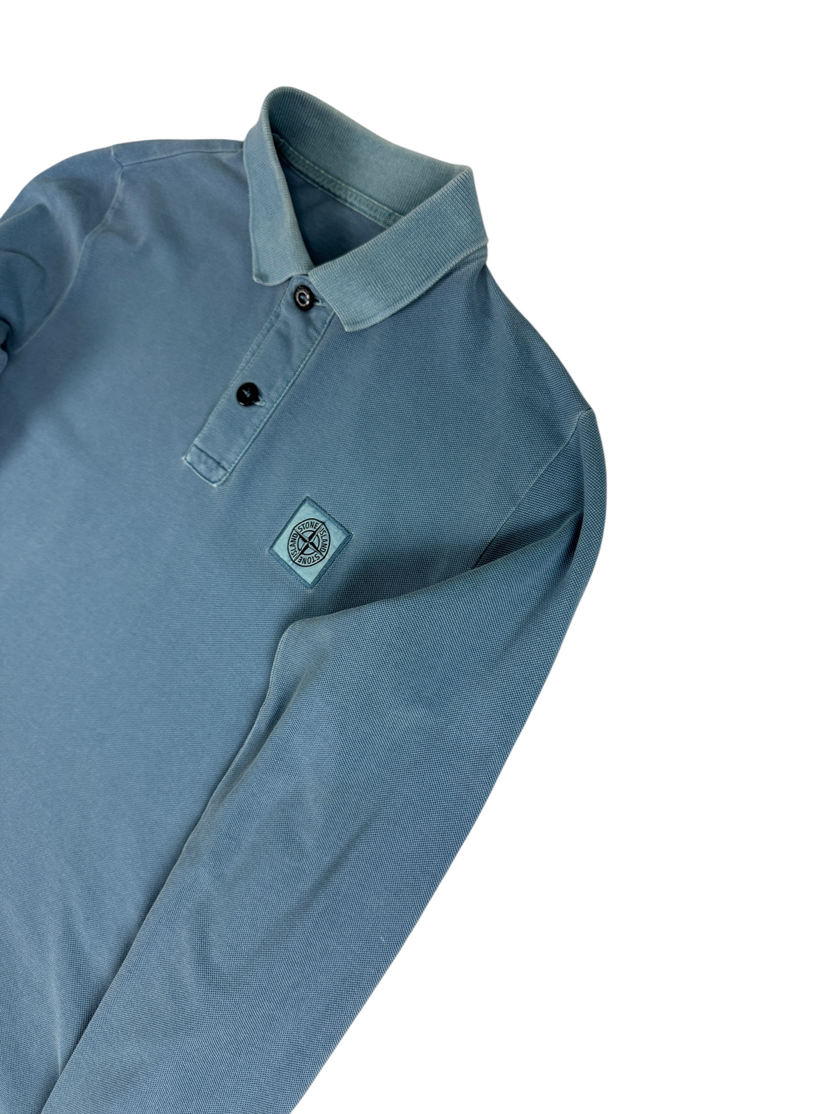 Polo Stone Island bleu taille 12 ans - Vue de dos