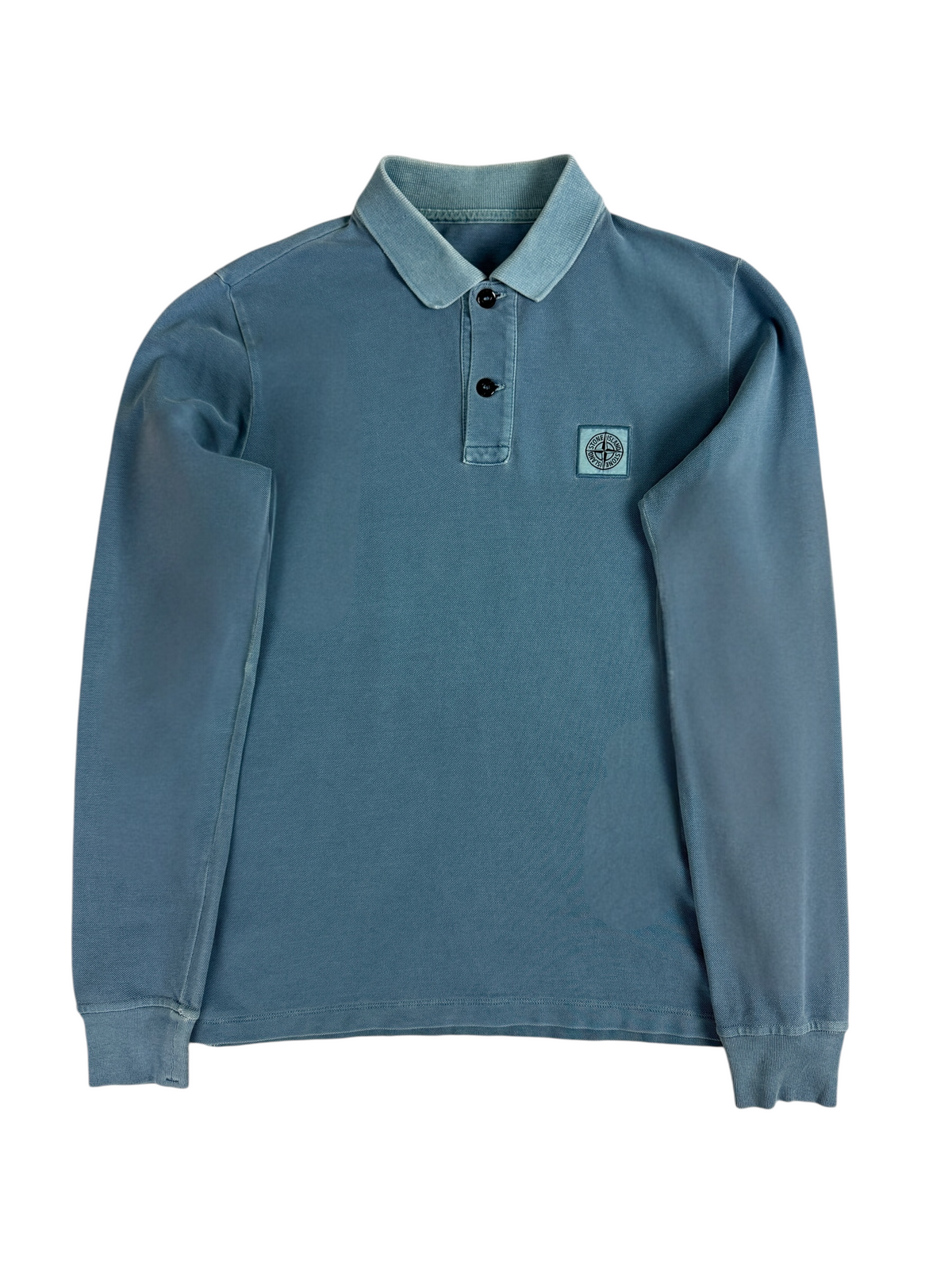 Polo Stone Island bleu taille 12 ans - Vue de face