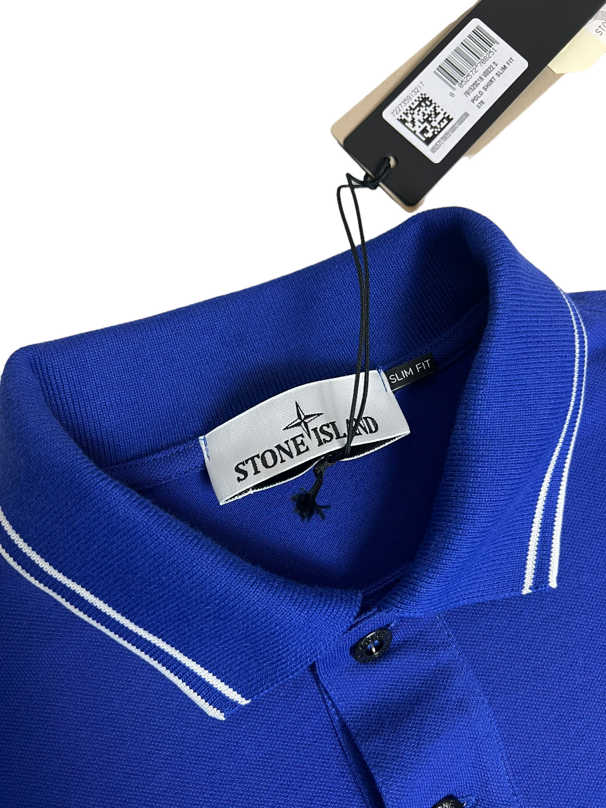 Polo Stone Island bleu taille S - Vue de dos