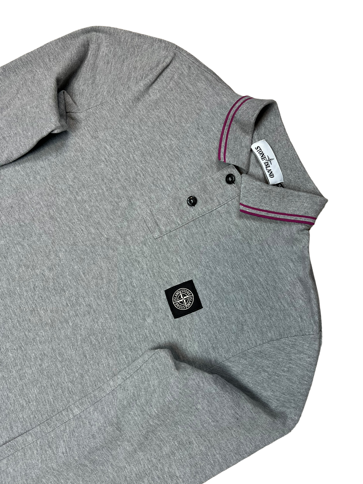 Polo Stone Island gris taille M - Vue de dos