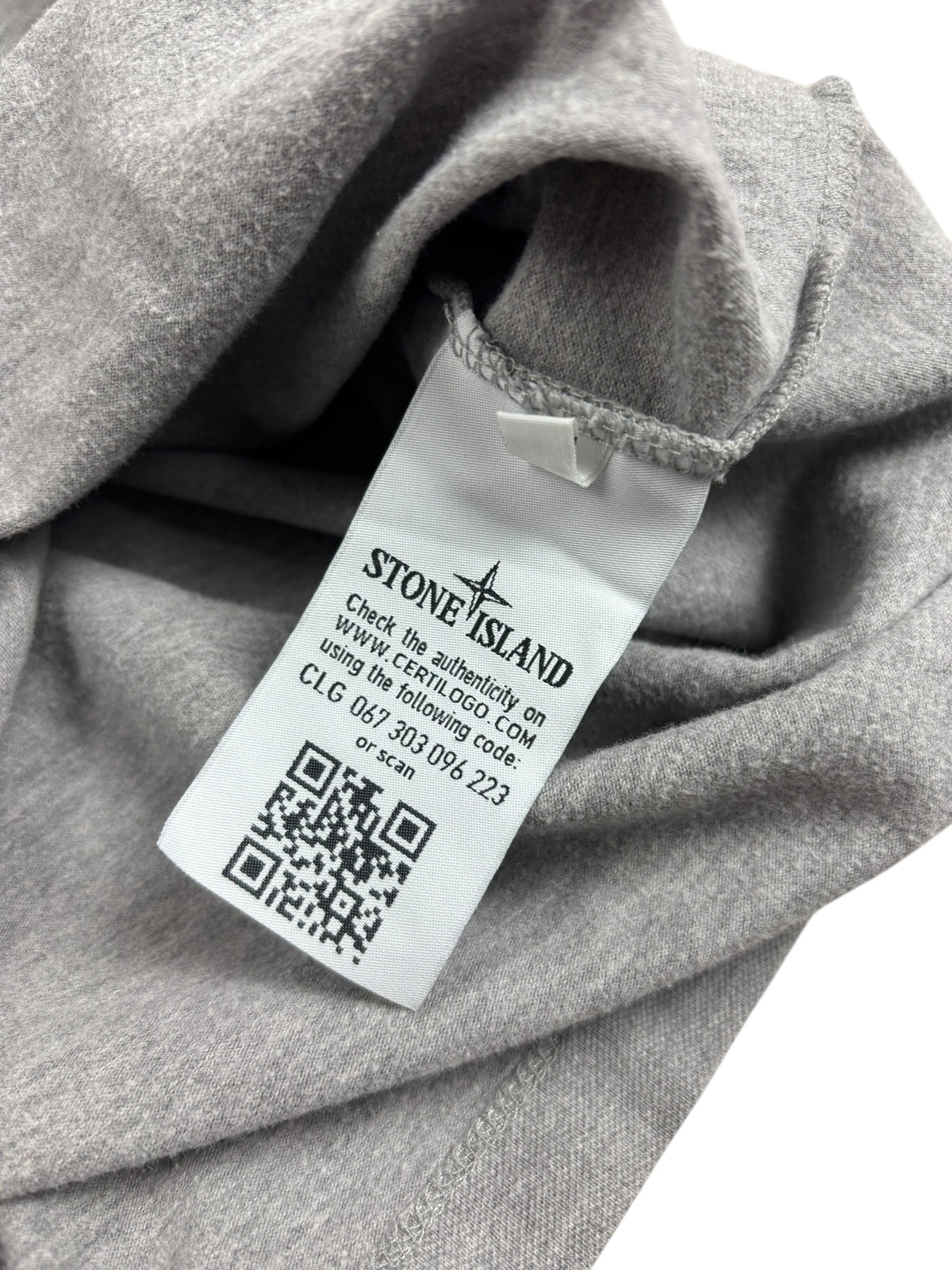 Polo Stone Island gris taille M - Vue de dos