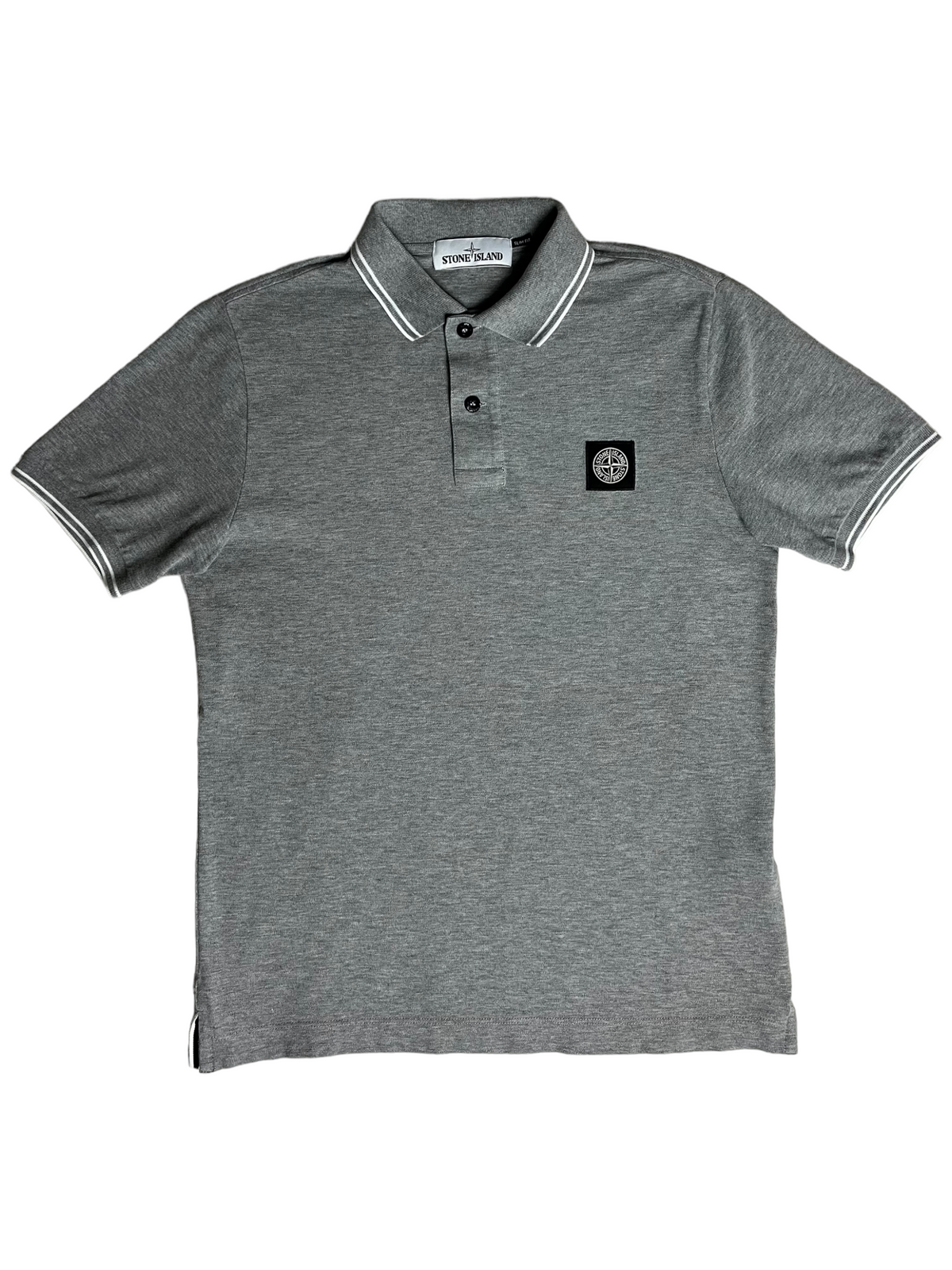 Polo Stone Island gris taille S - Vue de face