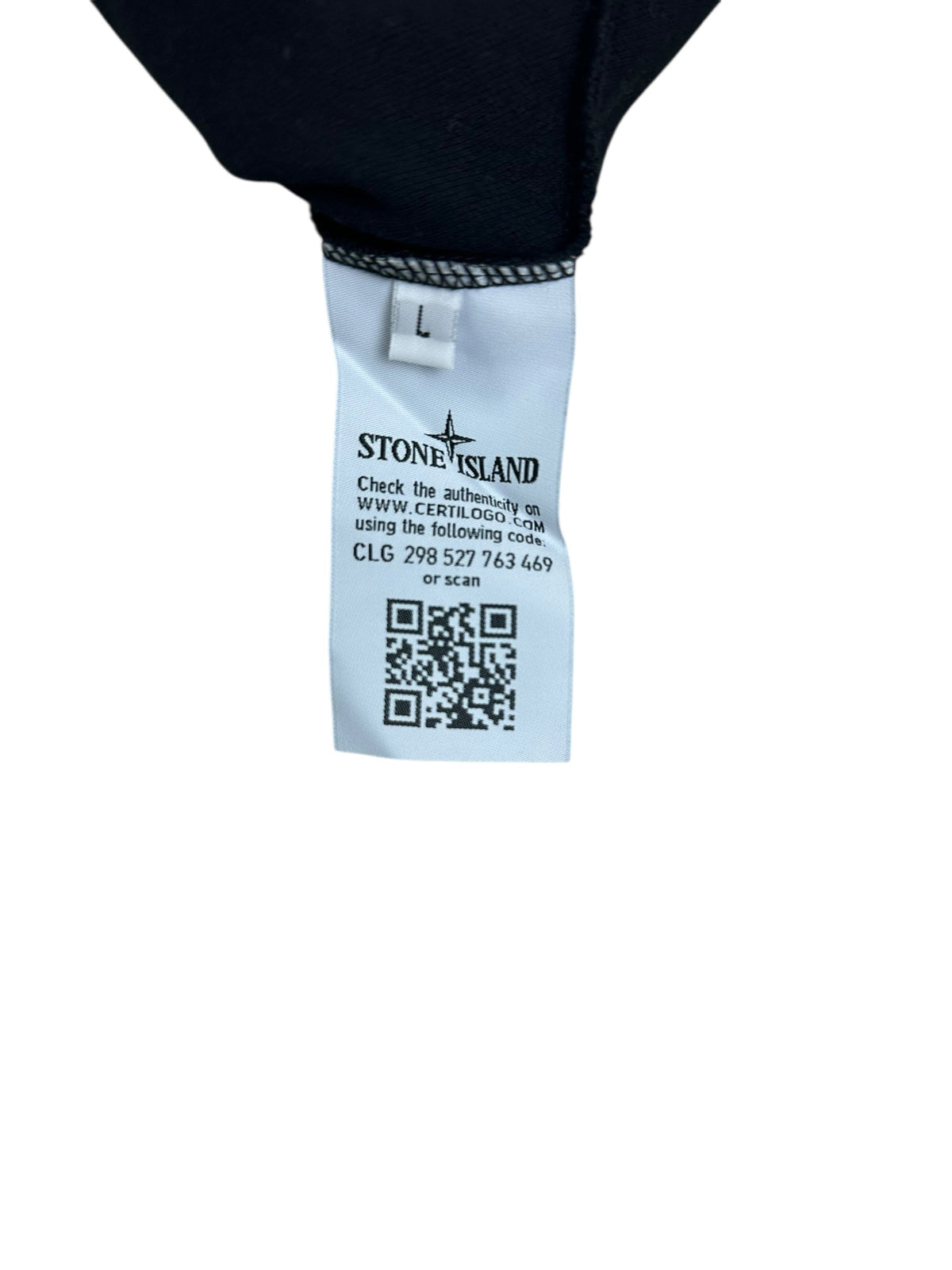 Polo Stone Island noir taille L - Détail