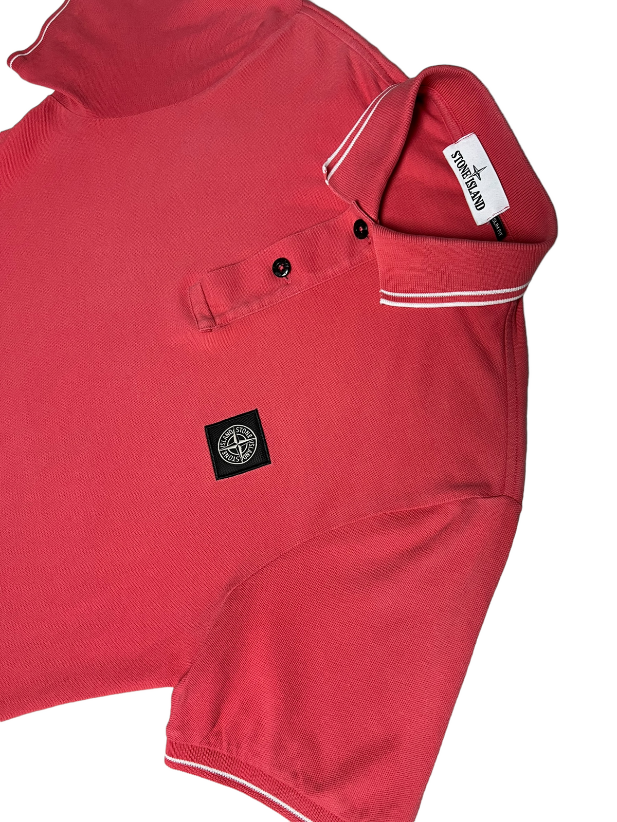 Polo Stone Island rose taille S - Vue de dos