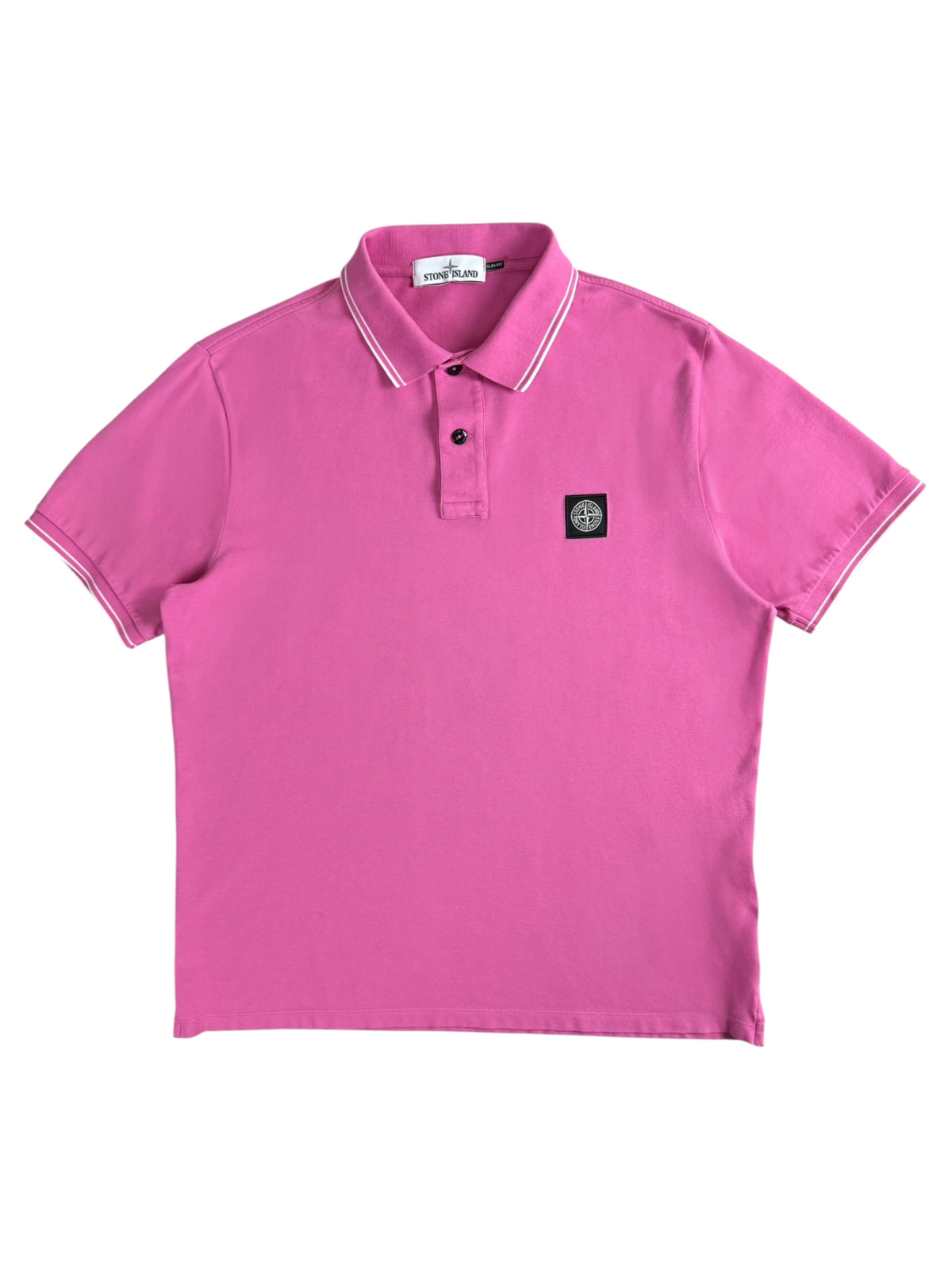 Polo Stone Island rose taille XL - Vue de face