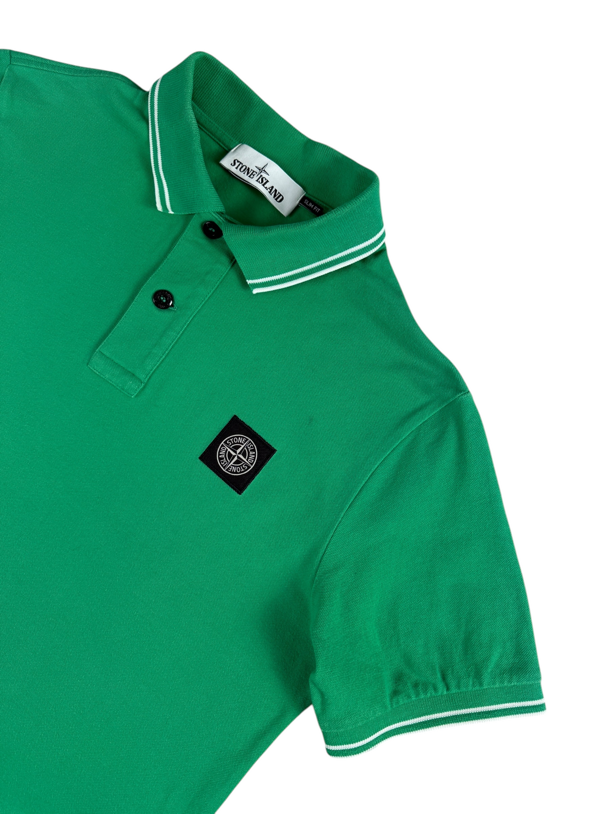 Polo Stone Island vert taille M - Détail