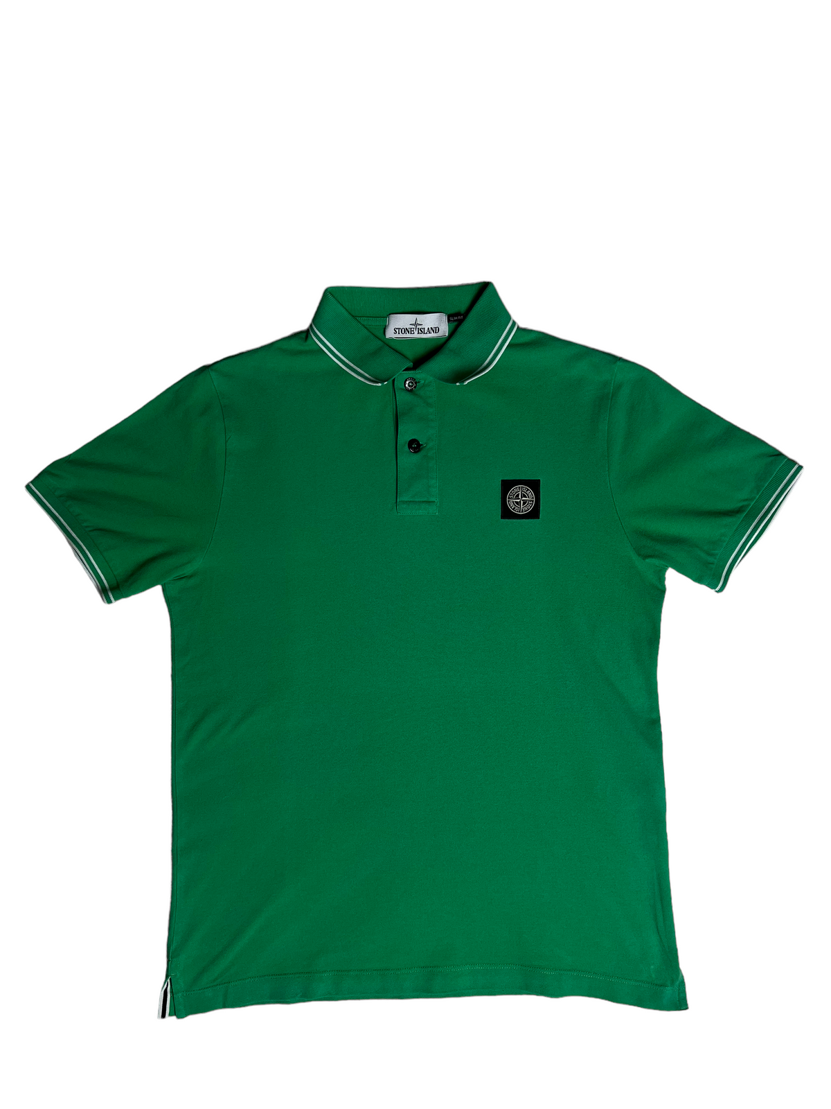 Polo Stone Island vert taille M - Vue de face