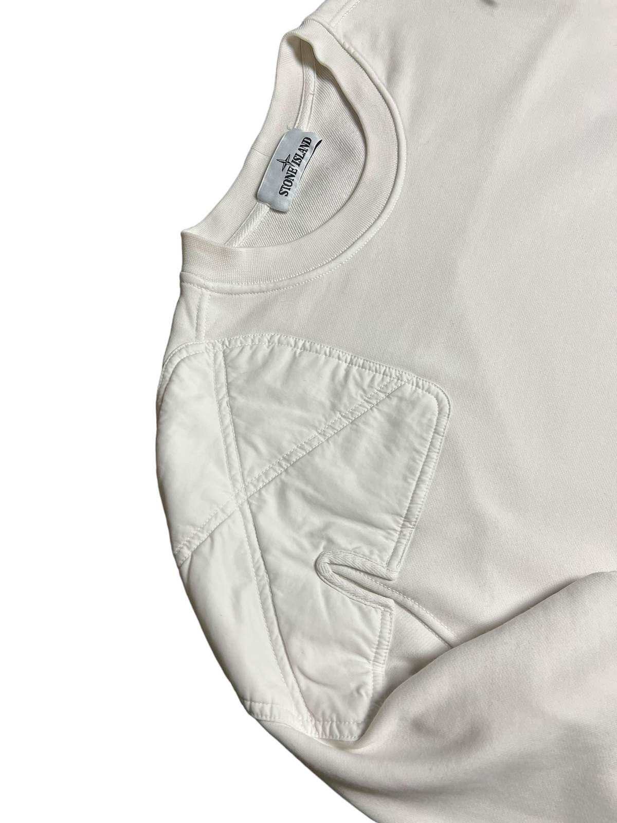 Pull Stone Island blanc taille XL - Détail