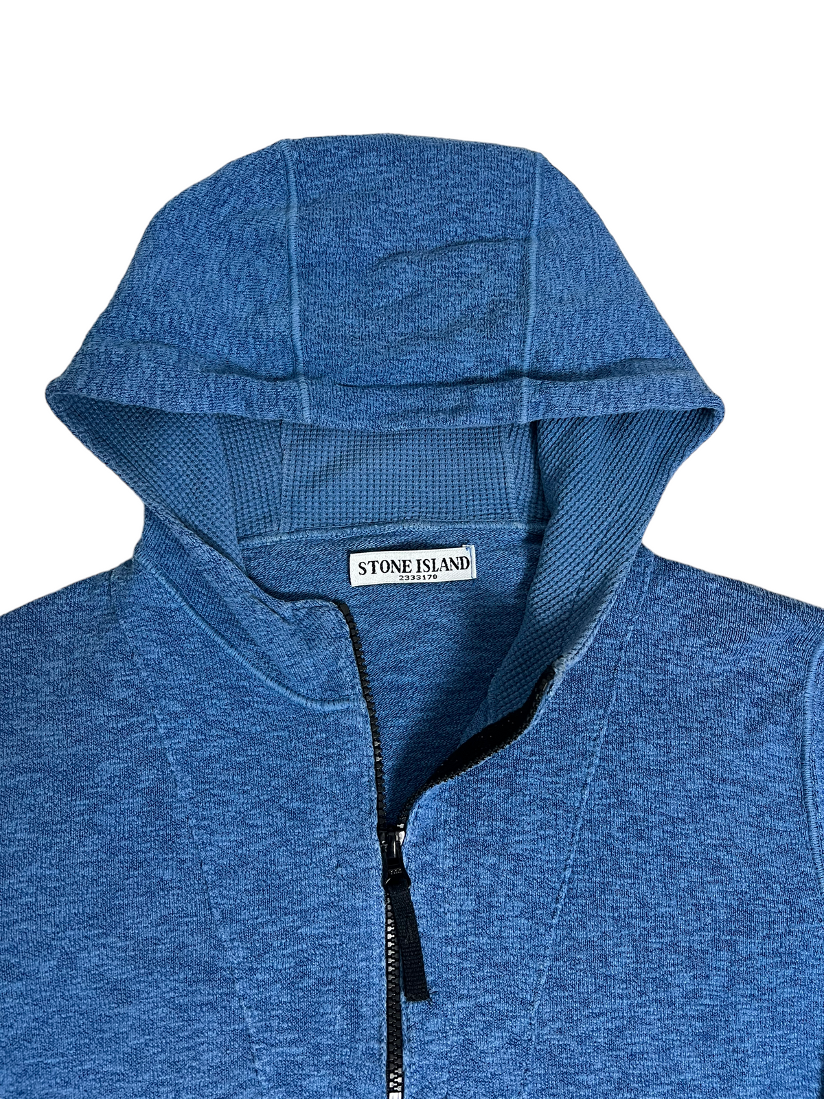 Pull Stone Island bleu taille L - Logo et étiquette