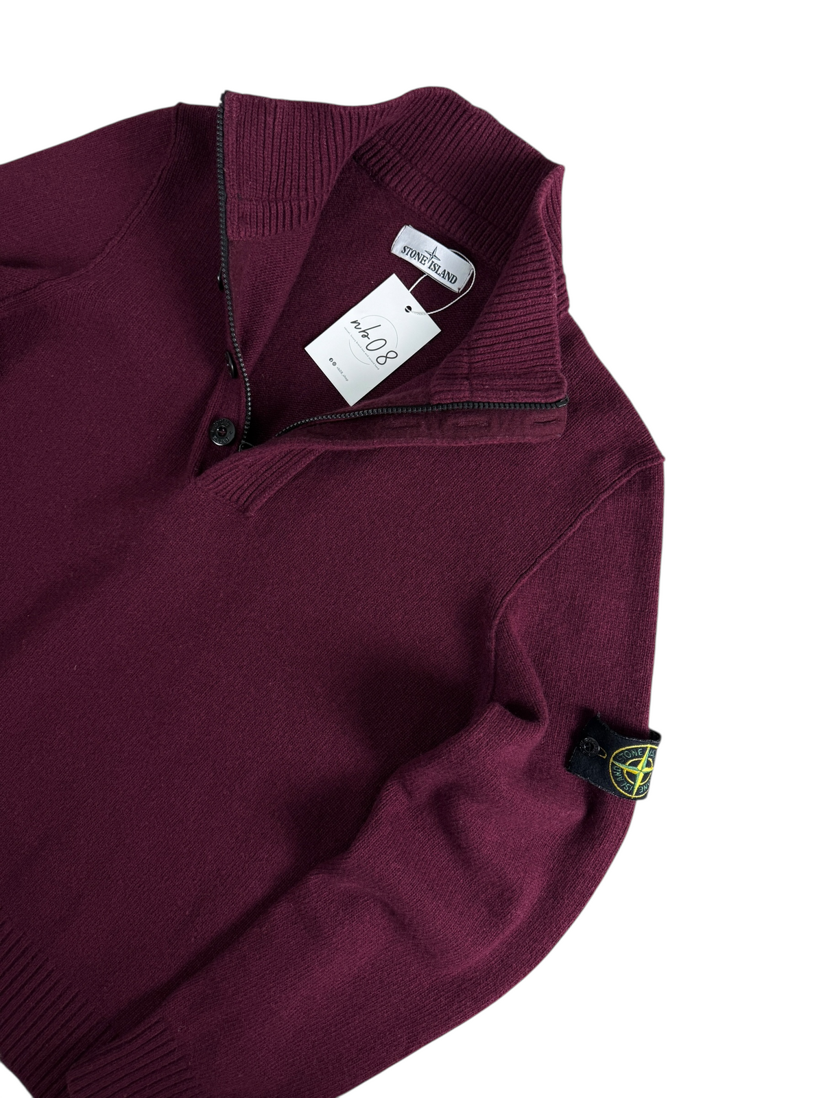 Pull Stone Island bordeaux taille L - Vue de dos