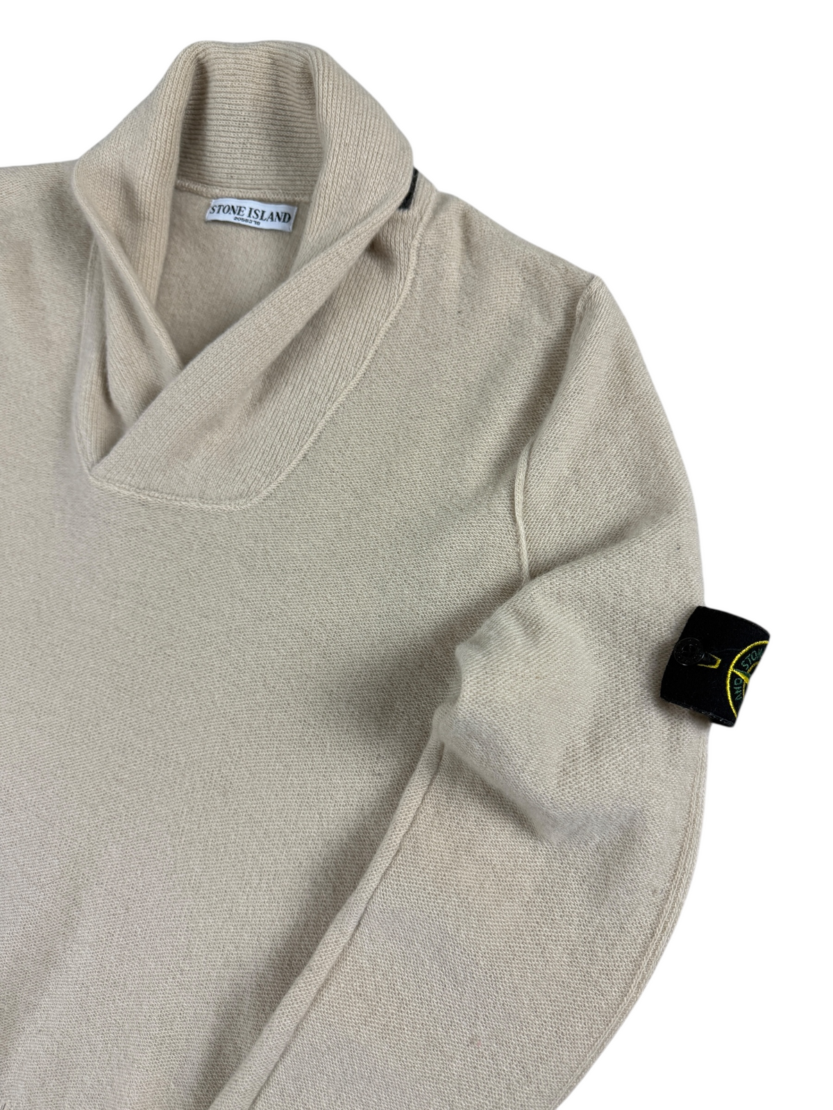 Pull Stone Island crème taille L - Détail