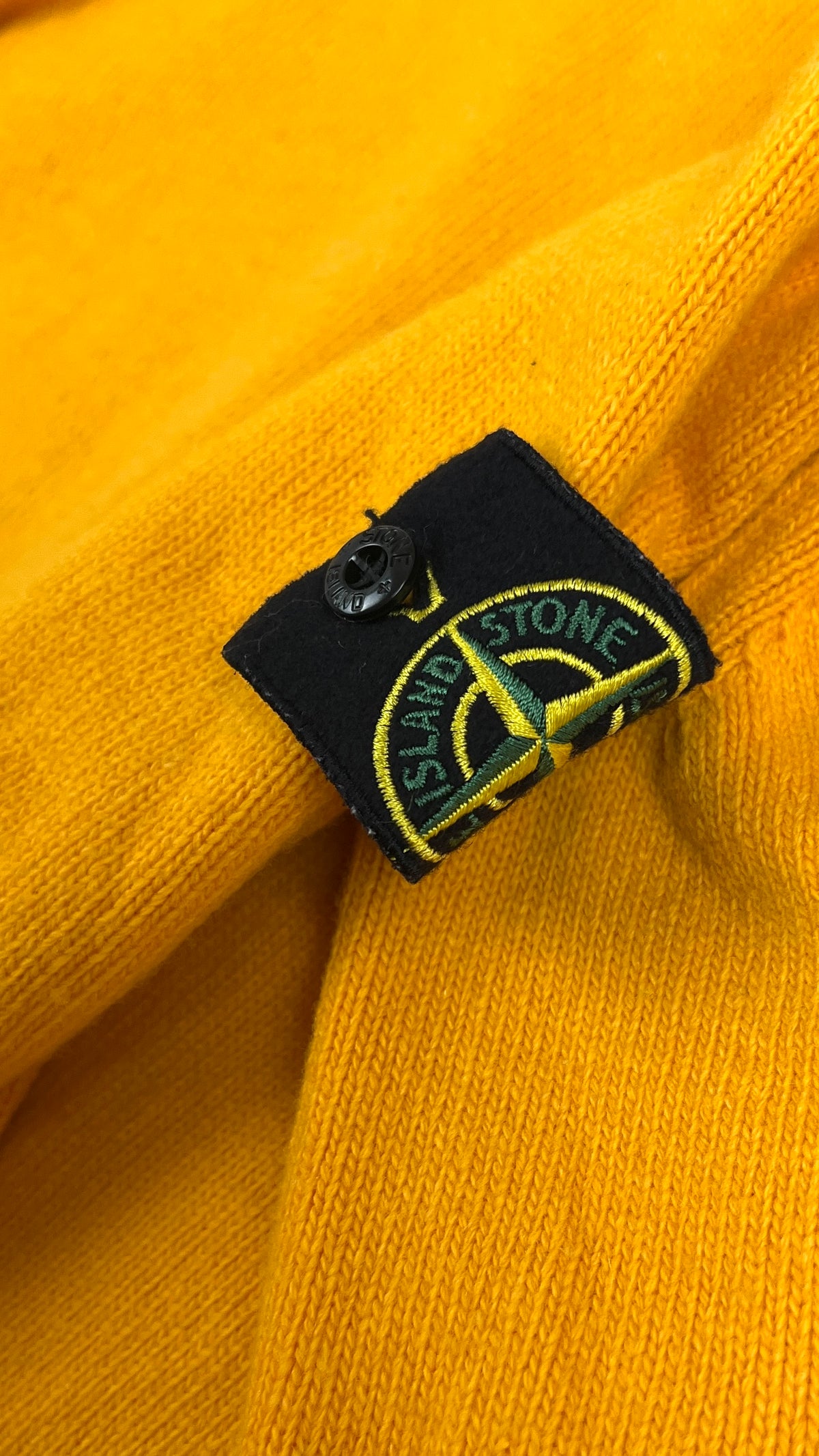 Stone Island wool jumper, orange, labels and finishing detail — view 5