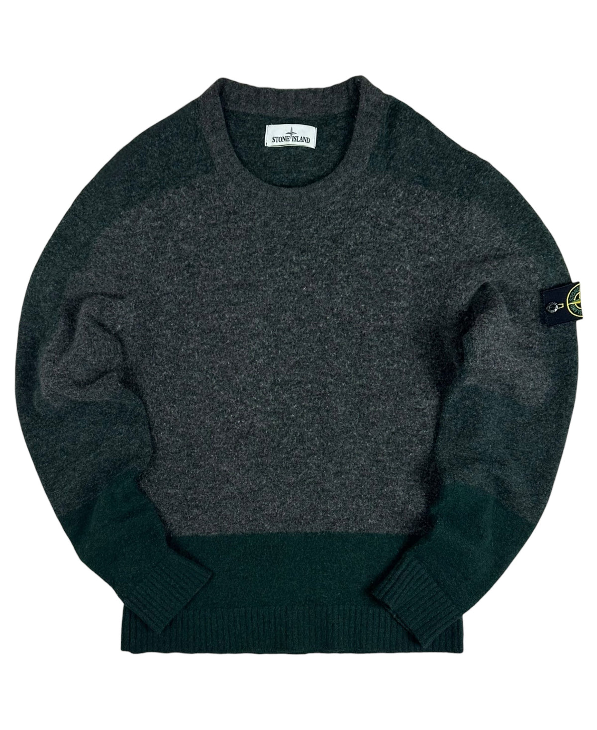 Pull Stone Island kaki / gris taille L - Vue de face