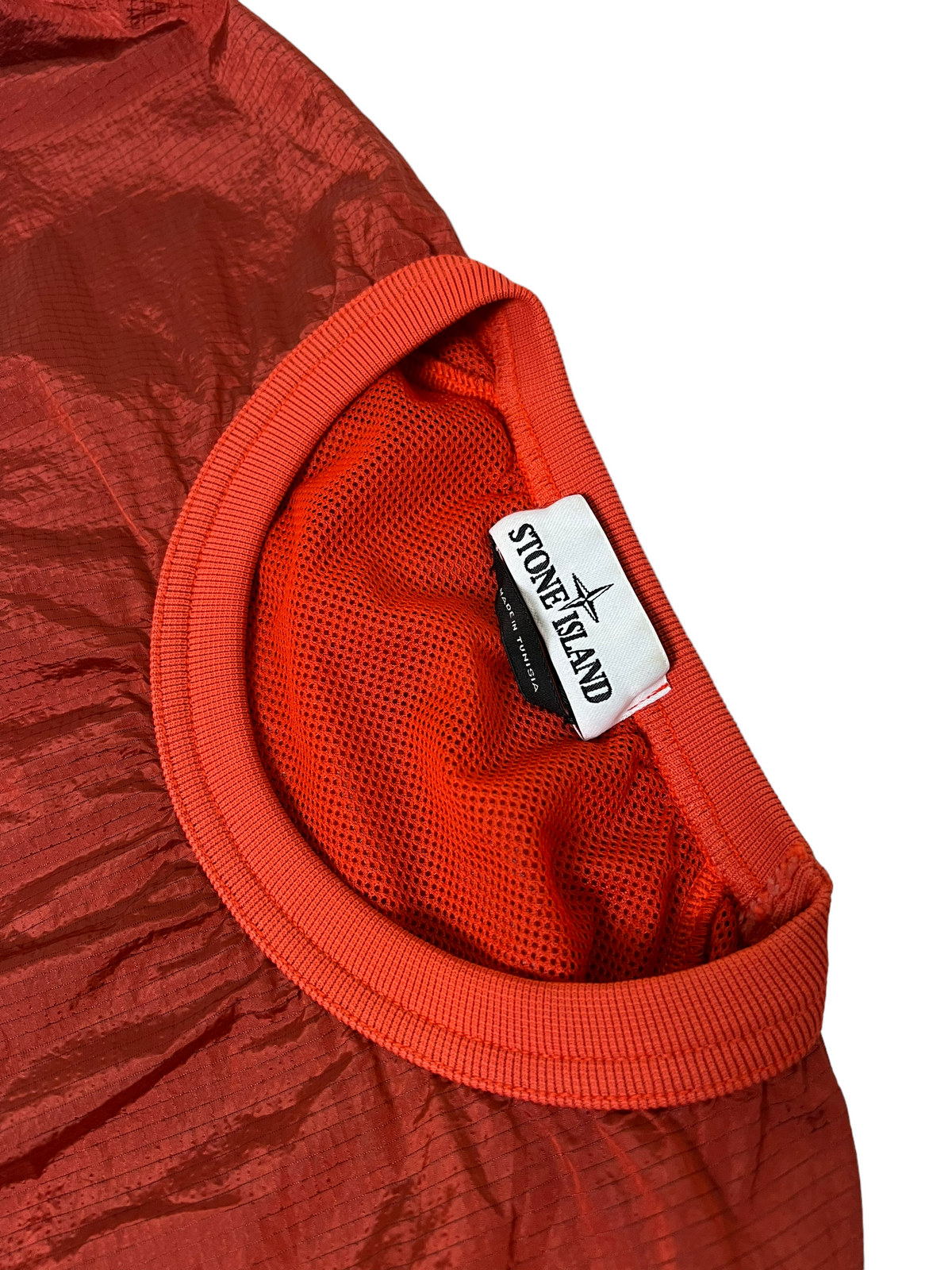 Pull Stone Island orange taille M - Logo et étiquette