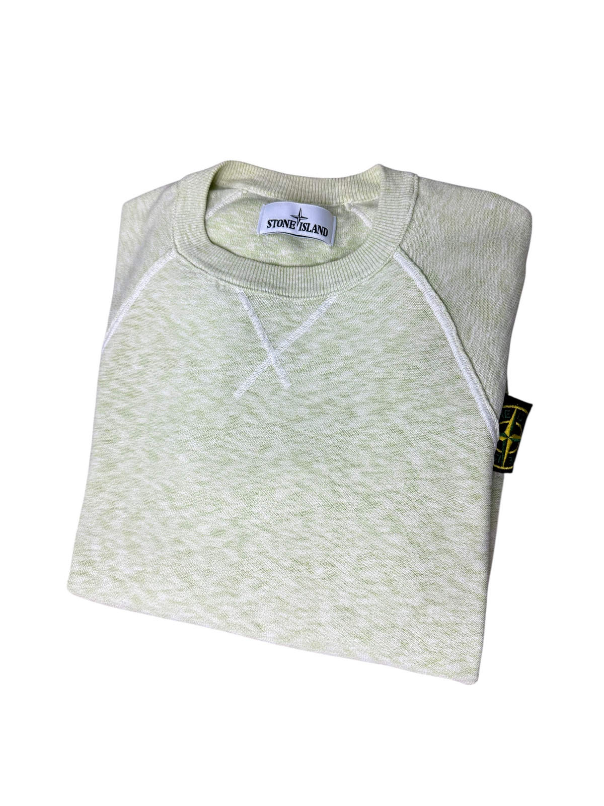 Pull Stone Island vert pastel taille M - Vue de dos