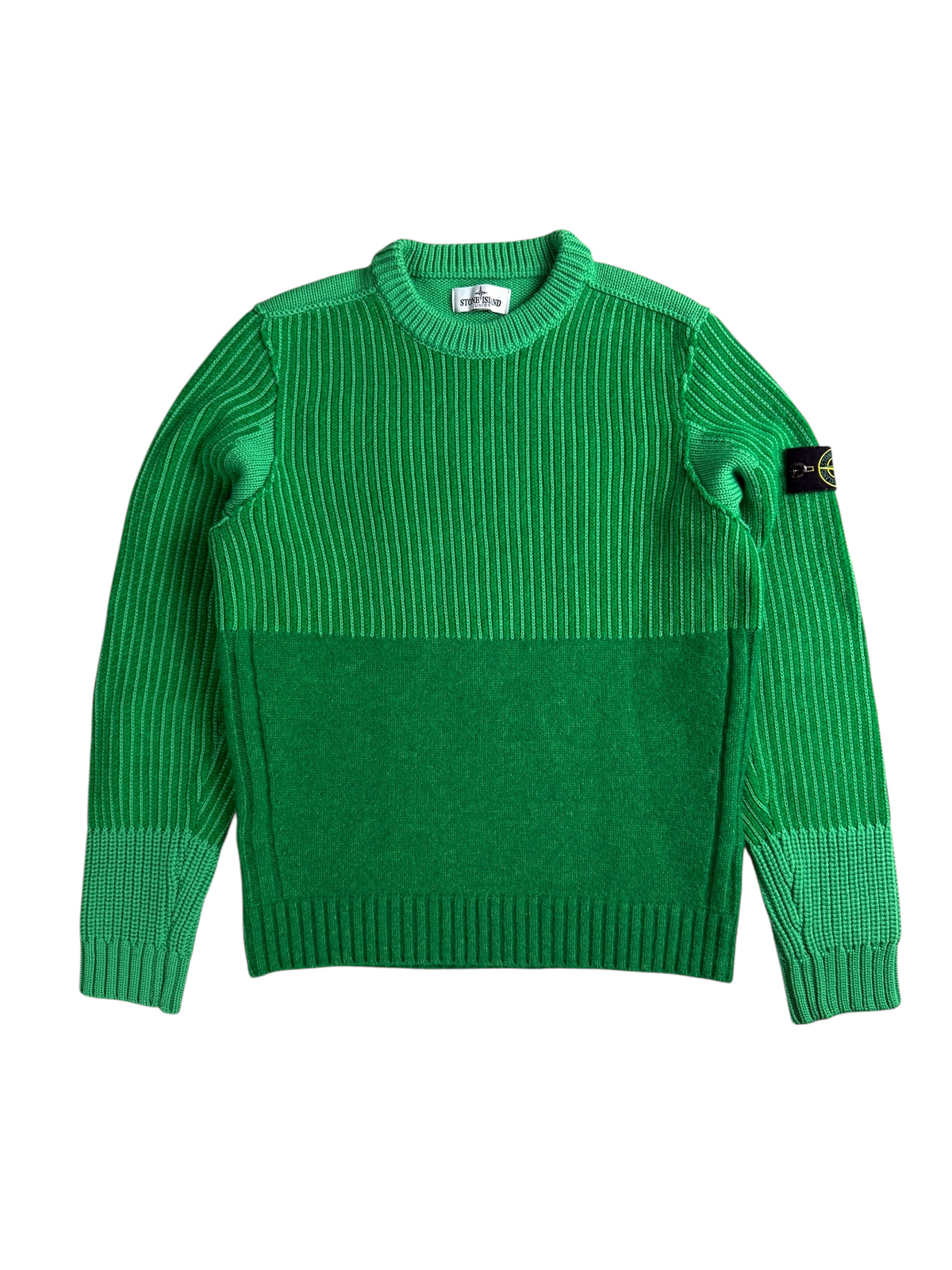 Pull Stone Island vert taille 12 ans - Vue de face