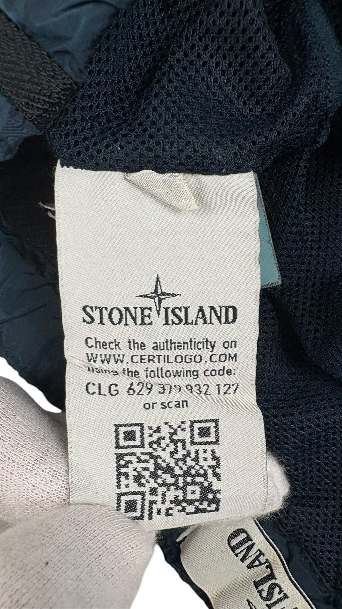 Short Stone Island bleu pétrole taille M - Vue côté