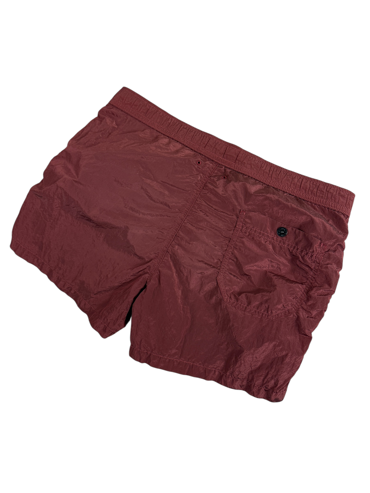 Short Stone Island bordeaux taille M - Détail