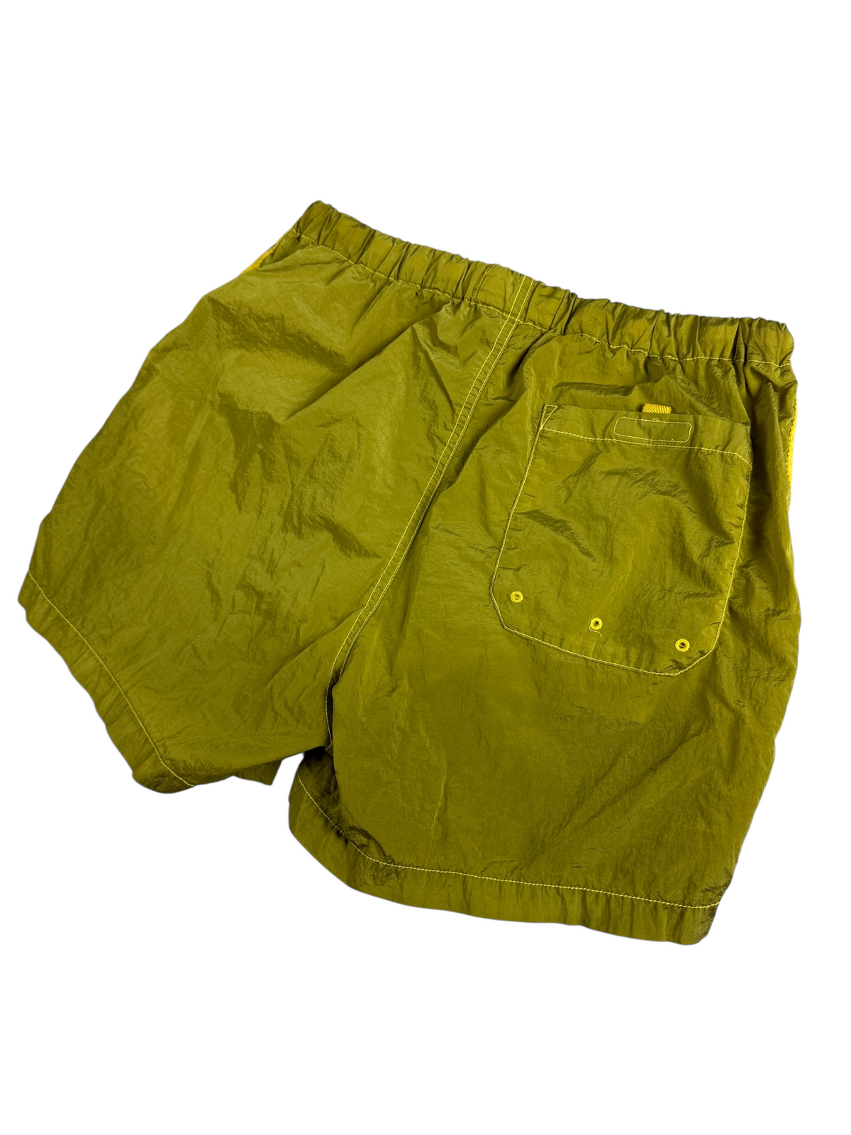 Short Stone Island jaune métallisé taille S - Détail