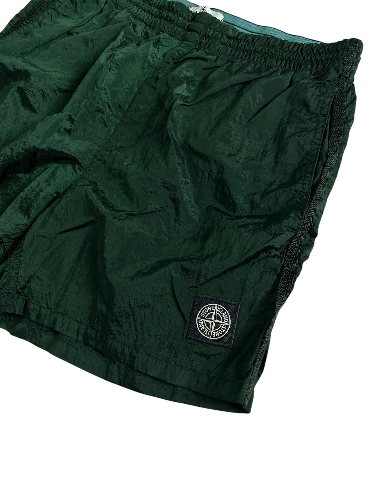 Short Stone Island vert taille 12 ans - Détail