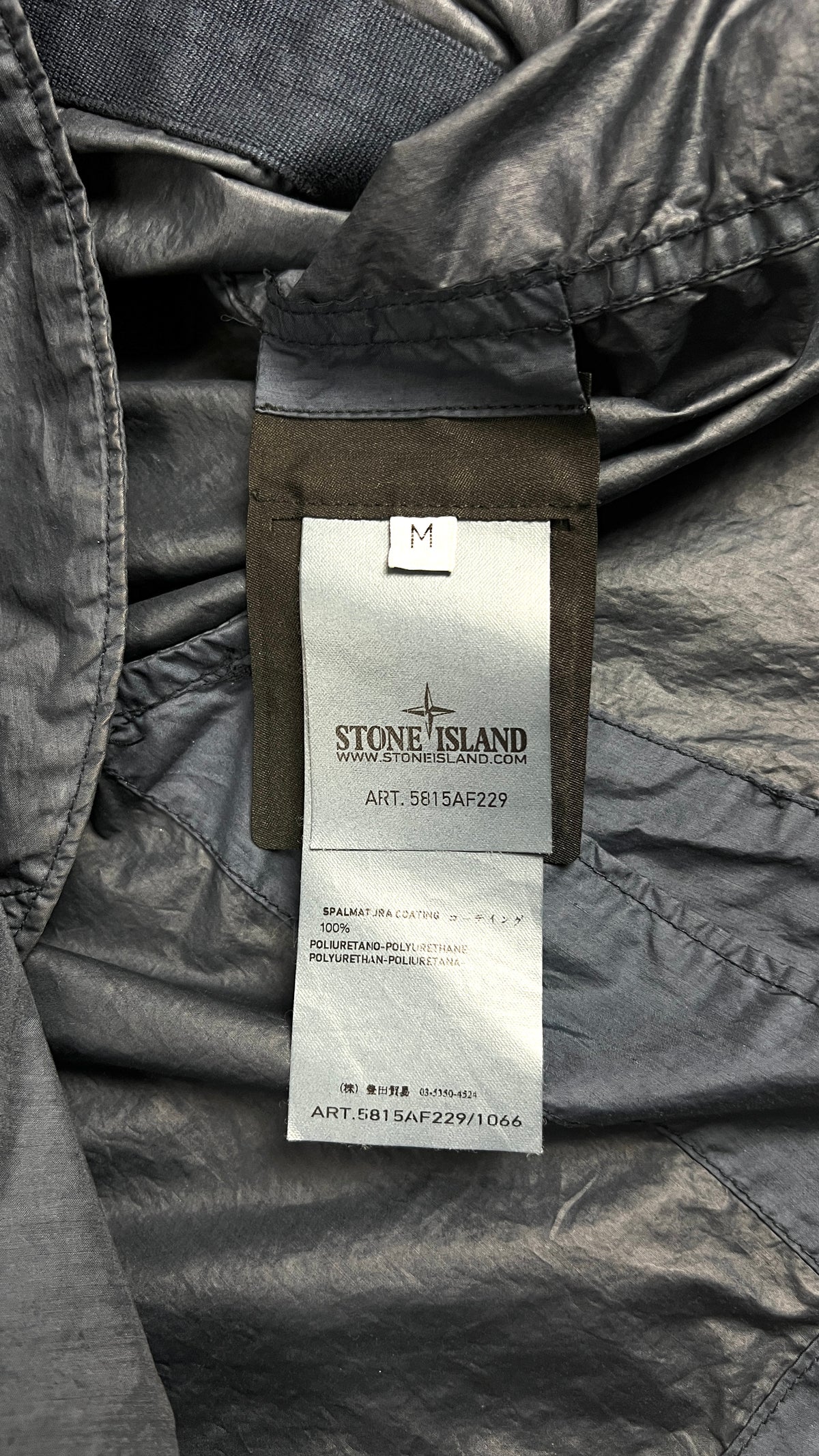 Surchemise Stone Island Mussola Watro marine, détail étiquettes et finitions — vue 5