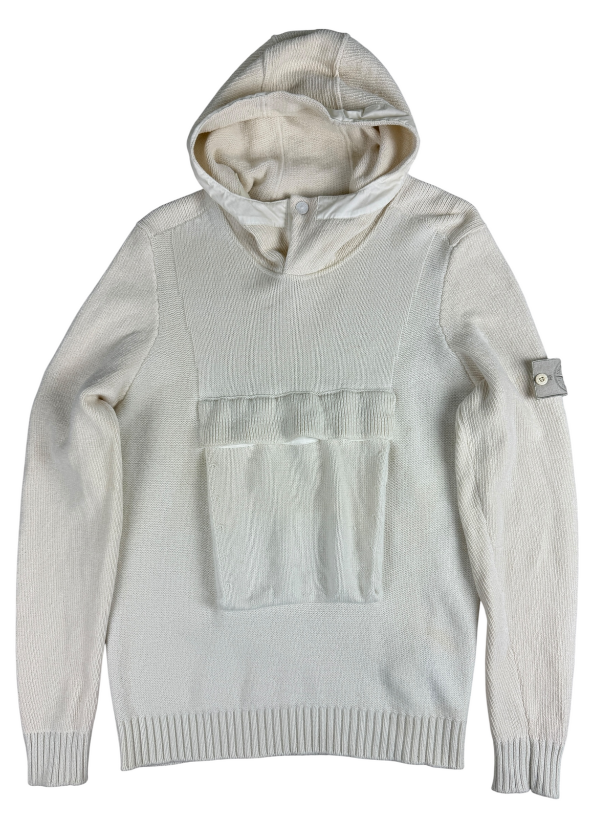 Sweat Stone Island crème taille L - Vue de face