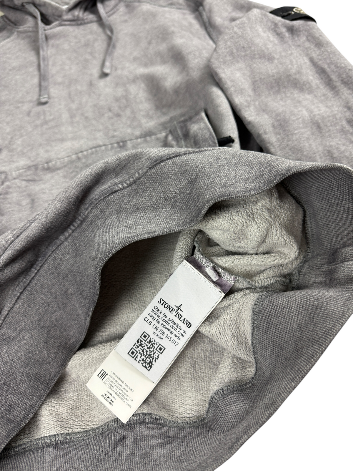 Sweat Stone Island gris taille M - Détail