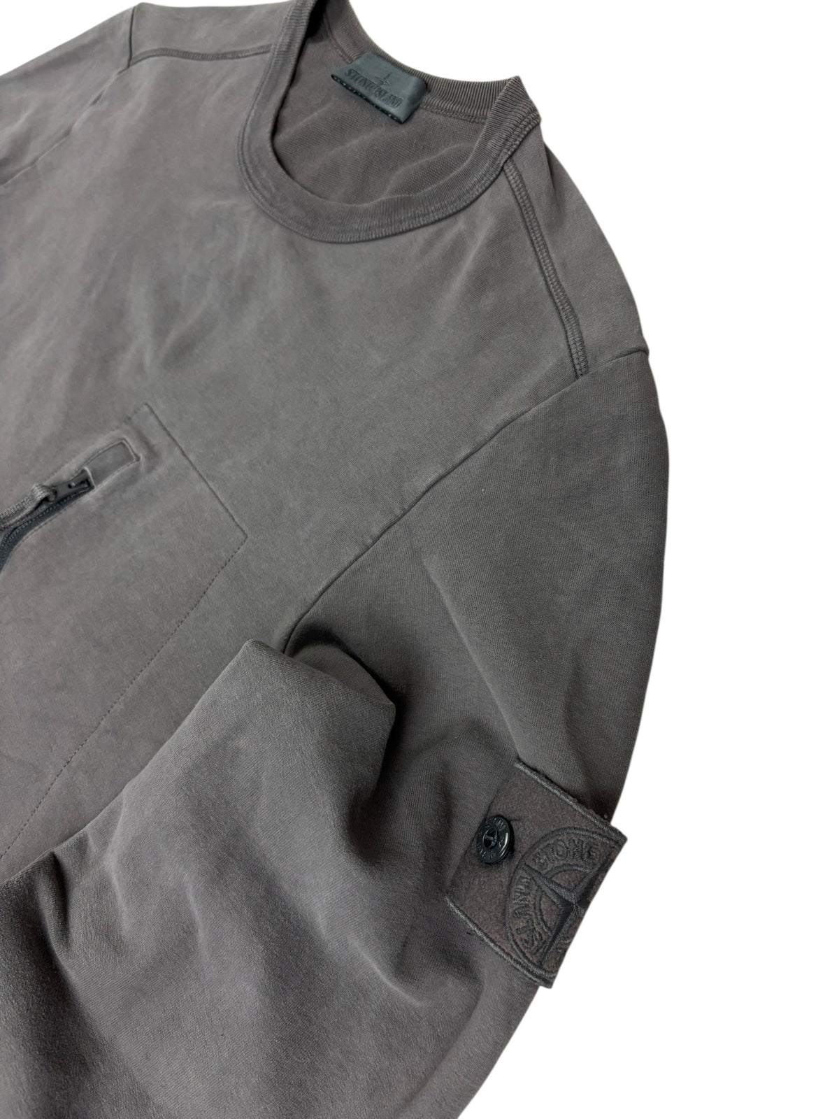Sweat Stone Island gris taille M - Vue de dos