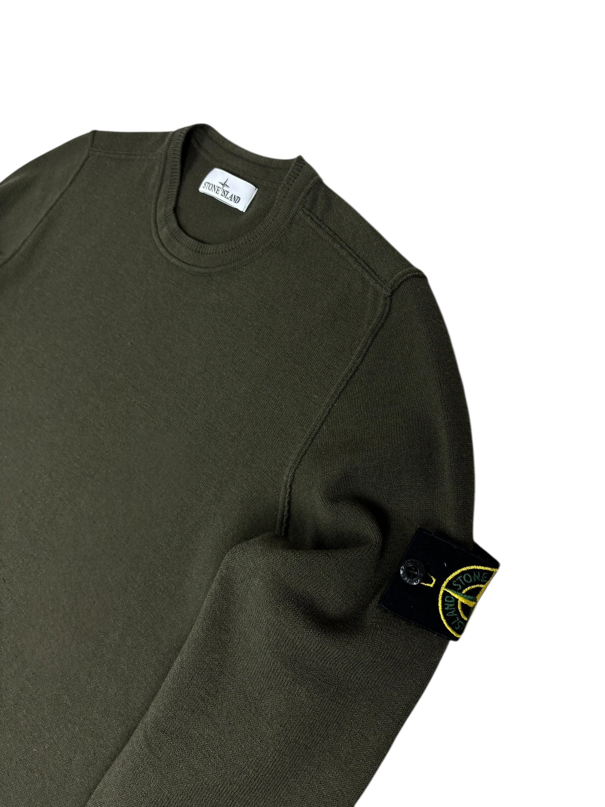 Sweat Stone Island kaki taille L - Vue de dos