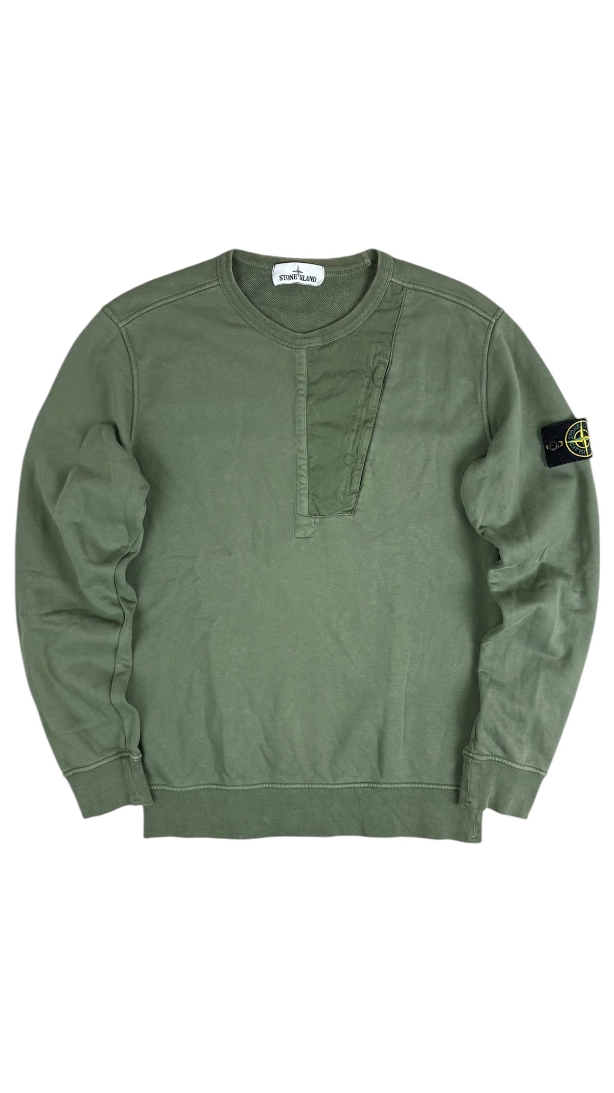 Sweat Stone Island kaki taille M - Vue de face