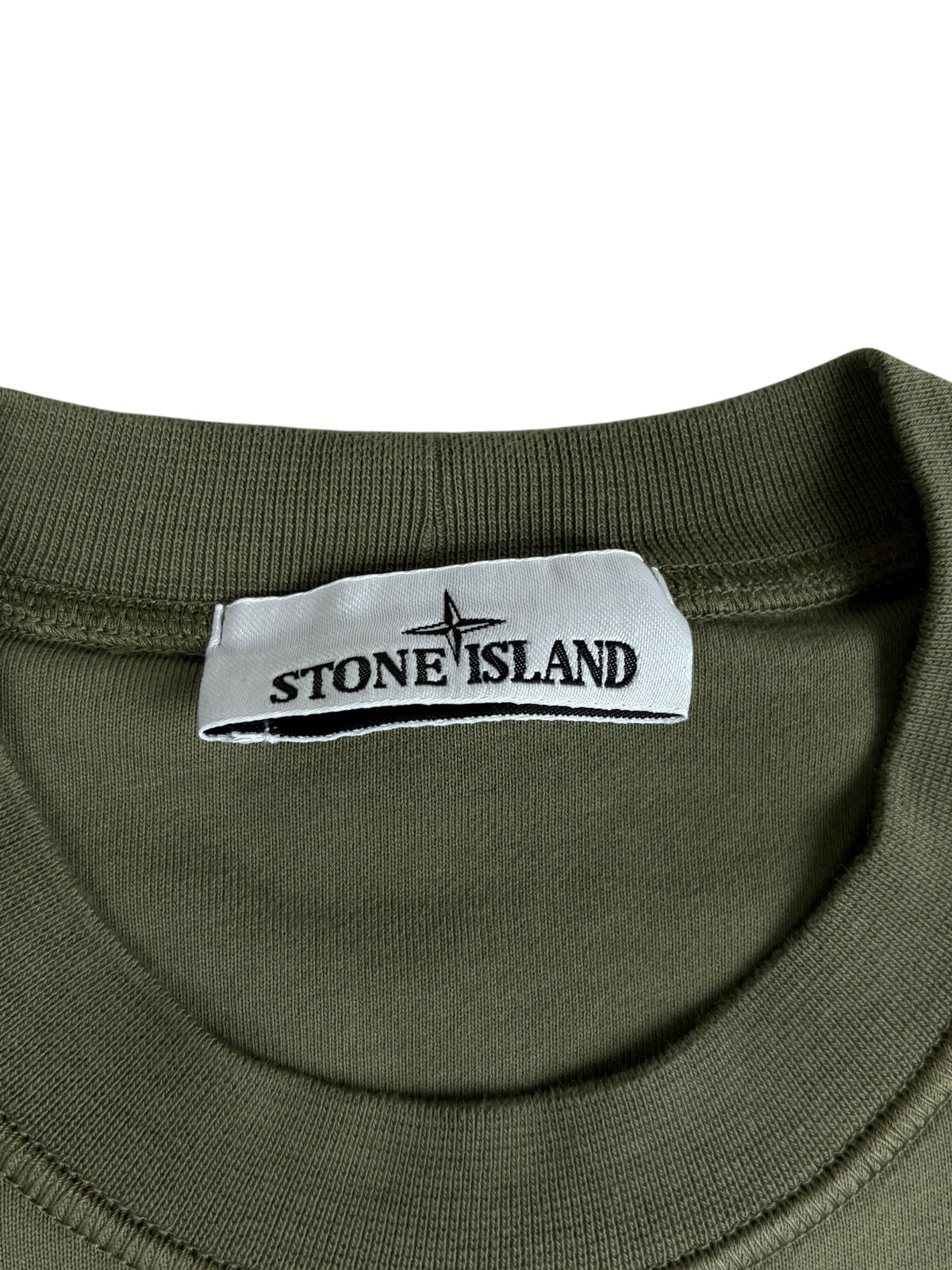 Sweat Stone Island kaki taille S - Logo et étiquette