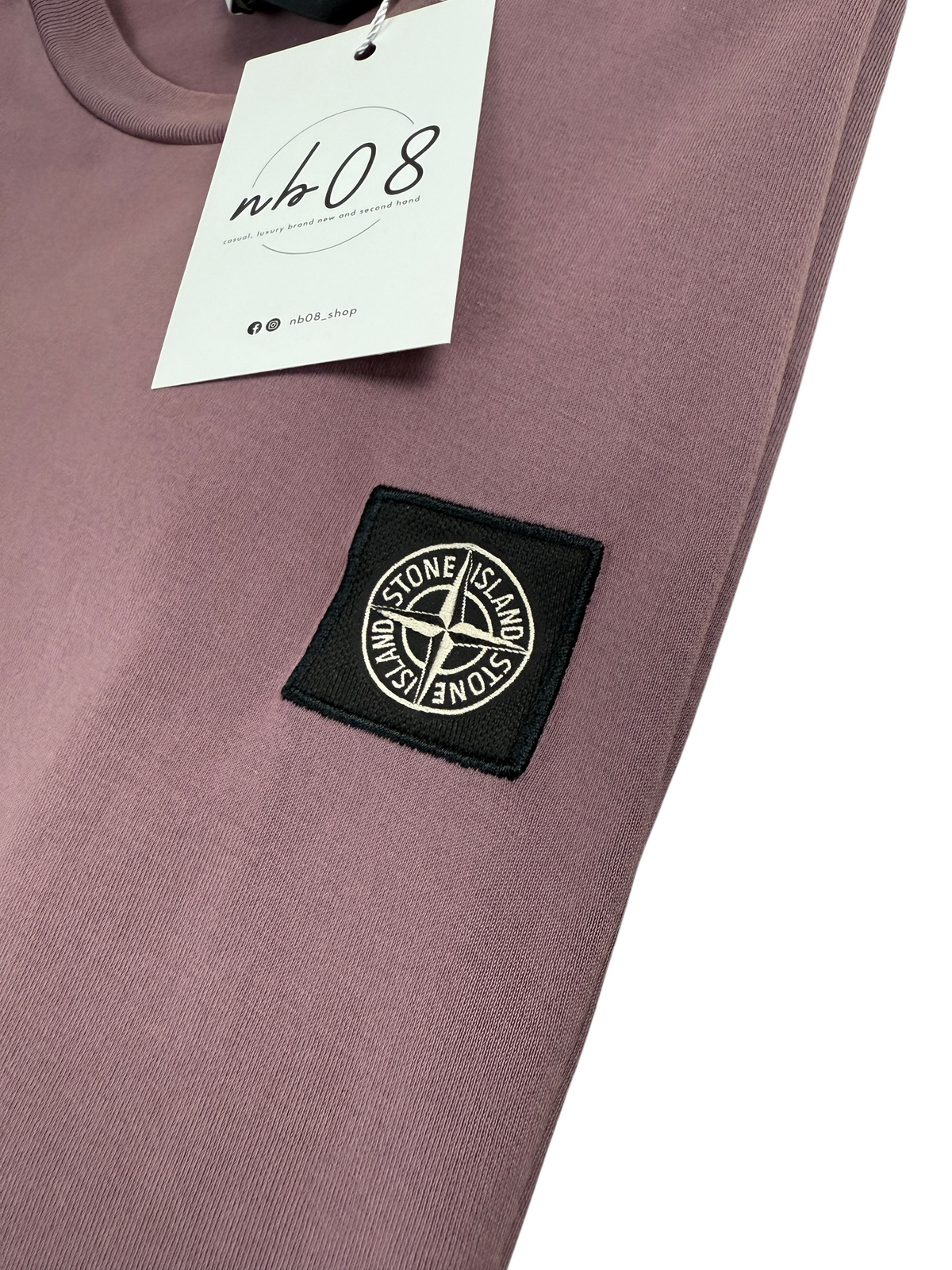 Sweat Stone Island mauve taille S - Détail