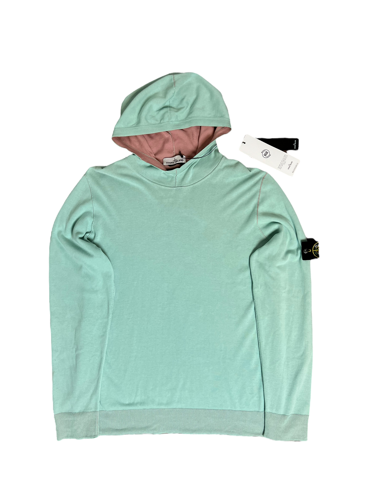 Sweat Stone Island rose-bleu taille XXL - Vue de dos