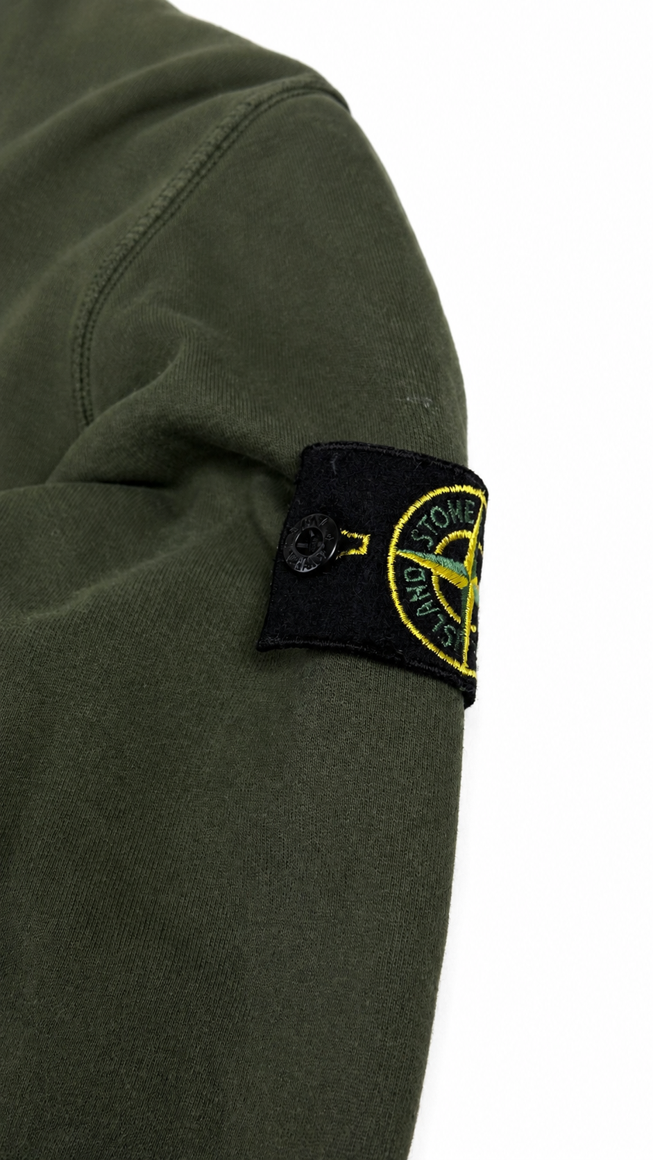 Sweat-shirt Crewneck Stone Island kaki taille S, seconde main authentifiée NB08 — vue 3