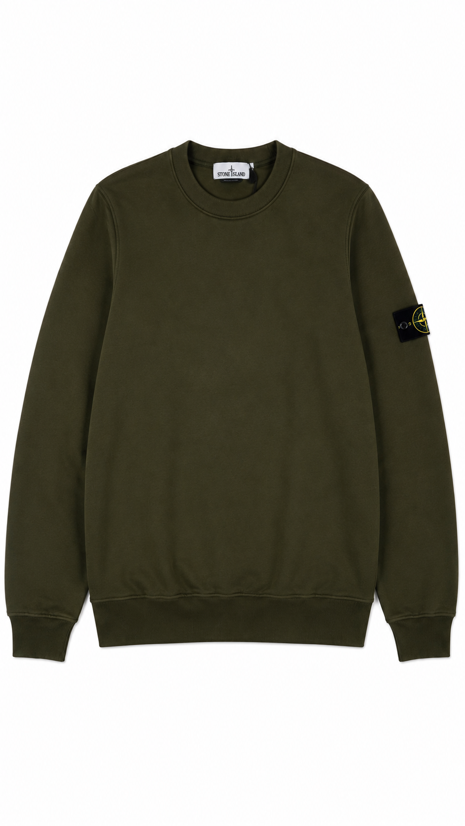 Sweat-shirt Crewneck Stone Island kaki taille L, neuf — vue 1