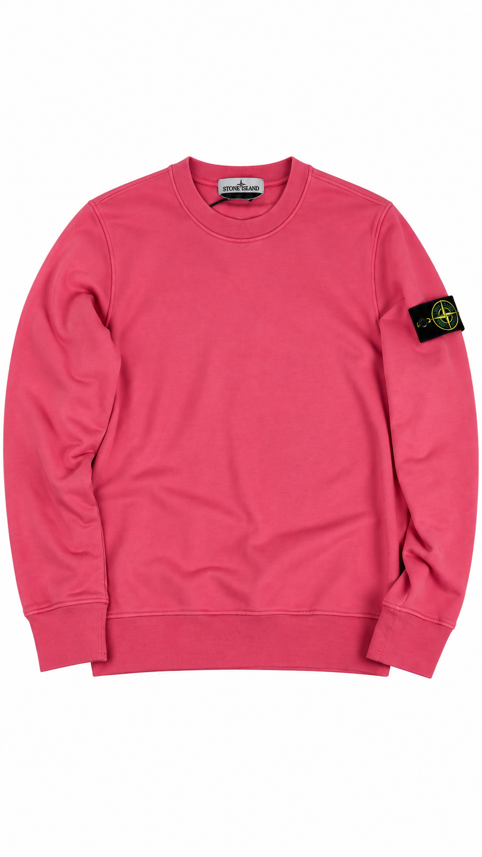 Sweat-shirt Crewneck Stone Island Organic Cotton Fleece Geranium rose, neuf — vue 1
