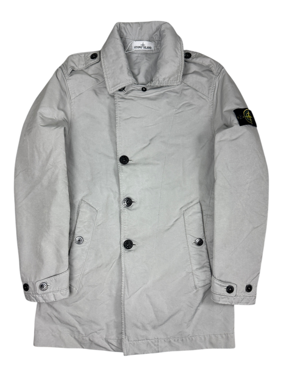 Trench Coat Stone Island gris taille S - Vue de face
