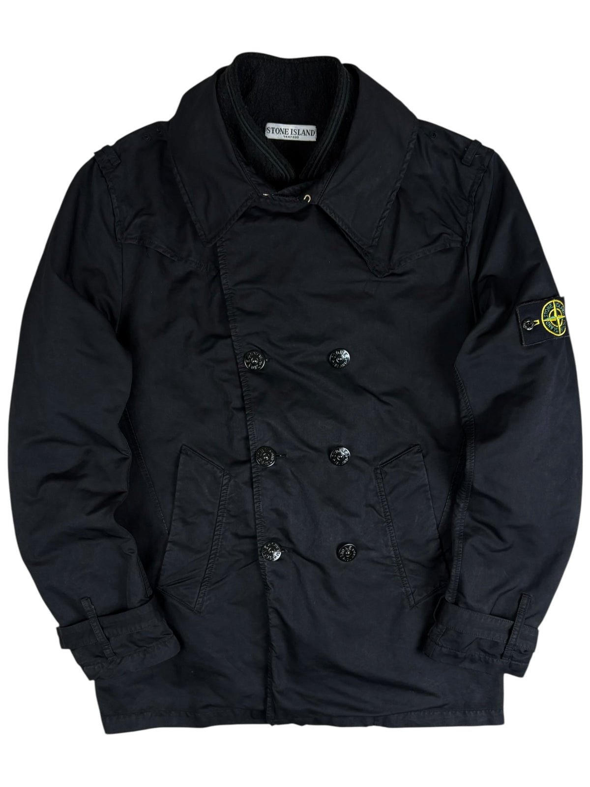 Trench Coat Stone Island noir taille L - Vue de face