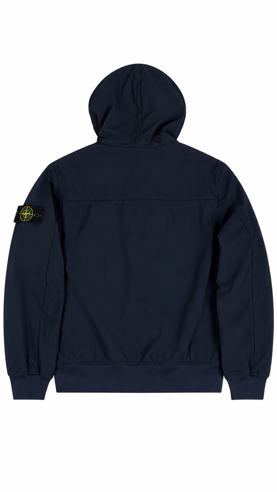 Veste à Capuche Stone Island Light Soft Shell-R e.Dye marine, vue de dos — vue 2