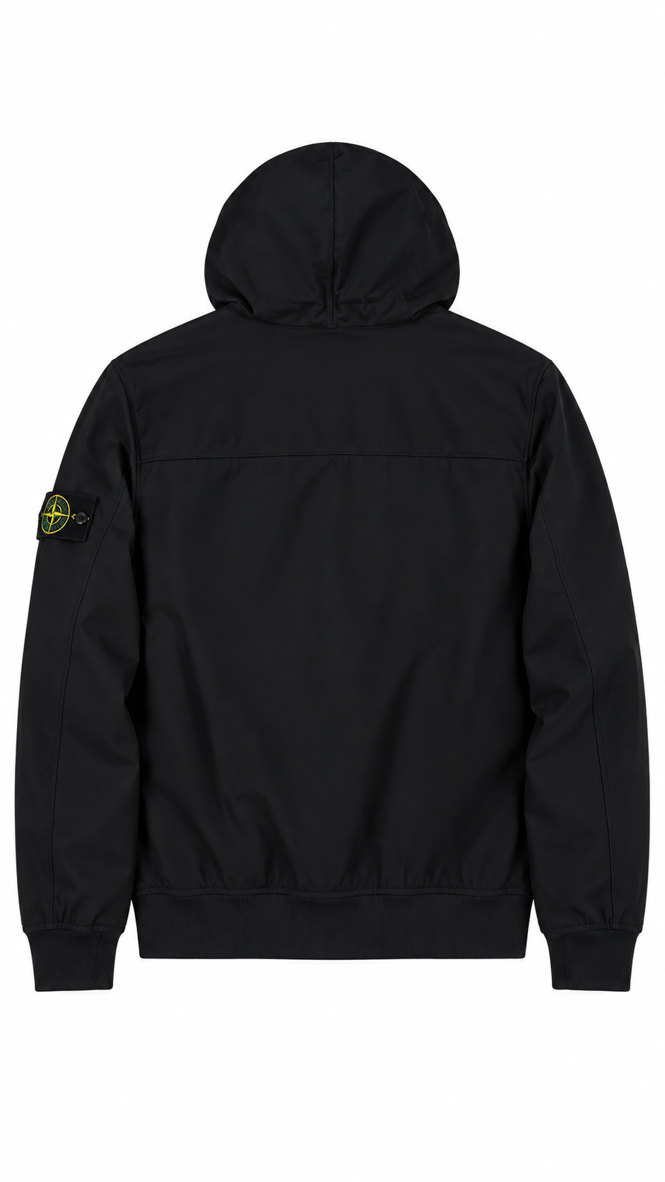 Veste à Capuche Stone Island Light Soft Shell-R e.Dye noir, vue de dos — vue 2