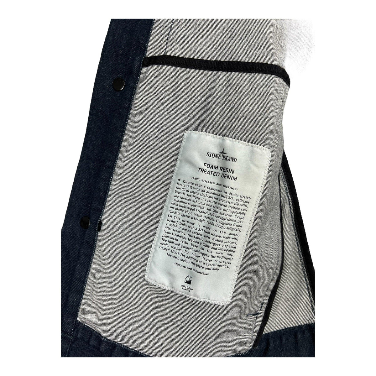 Veste Stone Island FOAM RESIN TREATED DENIM - NB08